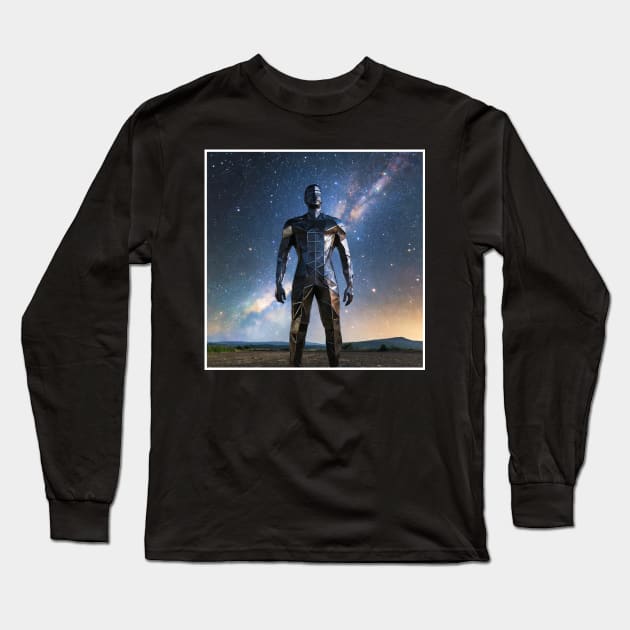 Metal Man Long Sleeve T-Shirt by DesignsPrints